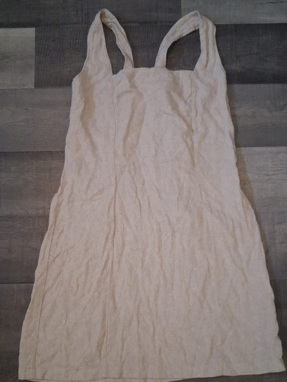Old Navy Cream Sleeveless Tank Dress